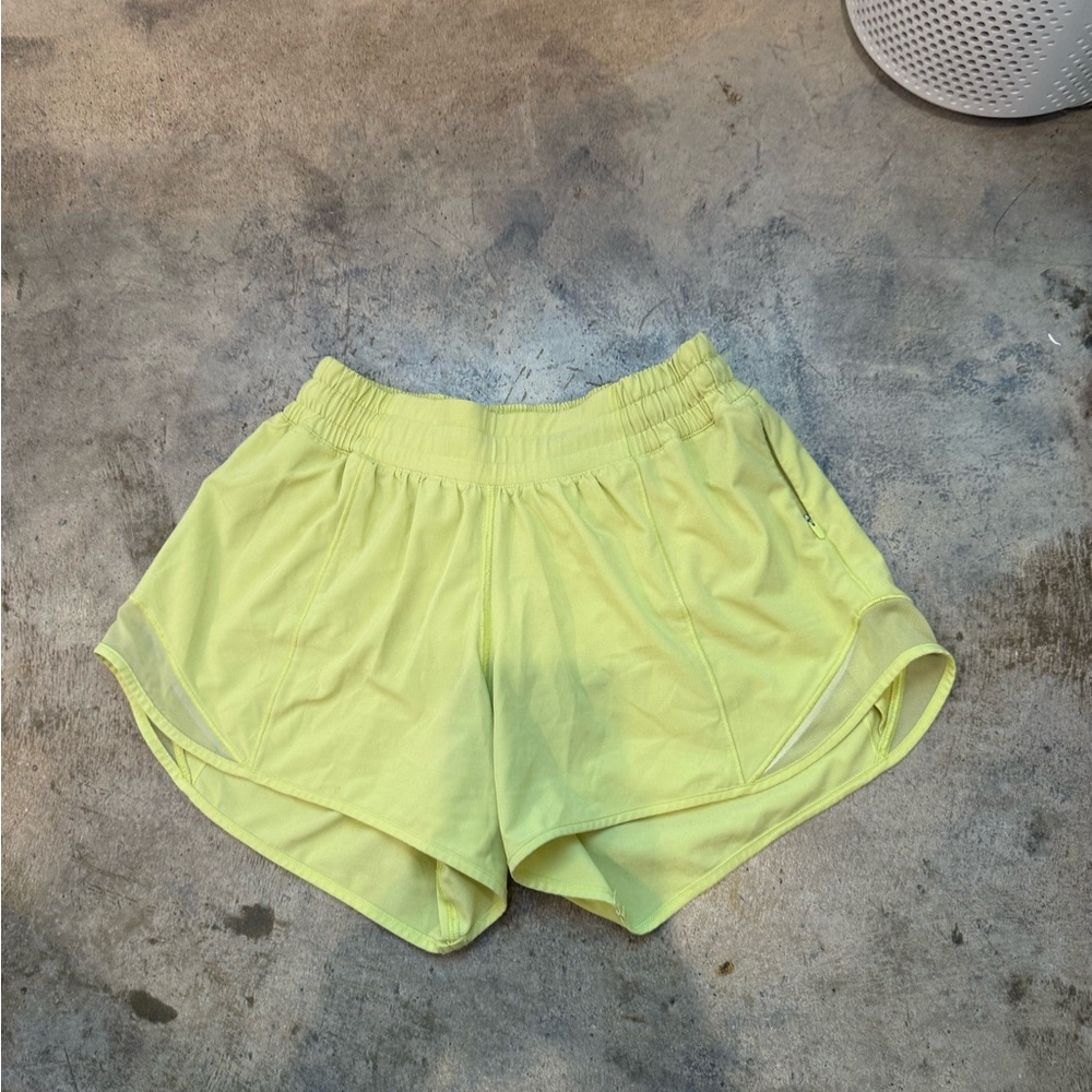 Lululemon Athletica Neon Yellow Green Athletic Shorts